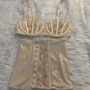 Savage X Fenty 32C XS bra and skirt